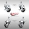 Service Caster 3 Inch SS Thermoplastic Rubber Swivel 1/2 Inch Threaded Stem Caster Brakes, 2PK SCC-SSTS20S314-TPRB-M1215-2-TLB-2 - alternate 1